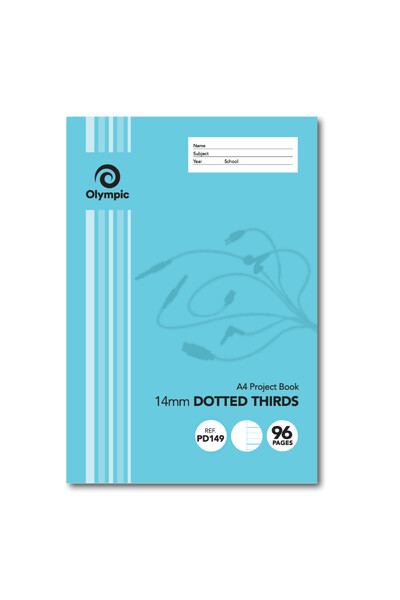 Olympic Project Book - A4 14mm Dotted Third: 96pg (Pack of 10)