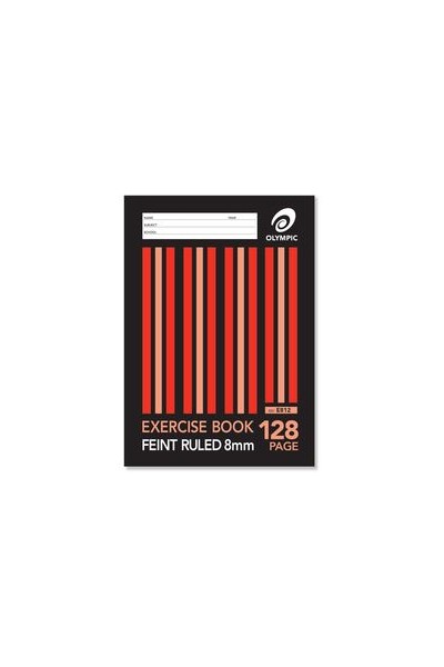 Olympic Exercise Book (A4) - 8mm Ruled: 128 Pages (Pack of 10)
