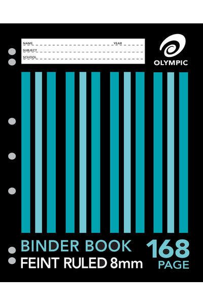 Olympic Binder Book (A4) - 8mm Ruled: 168 Pages (Pack of 10)