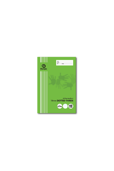Exercise Book A4 Olympic 48 Page 14mm Dotted Thirds (Single)