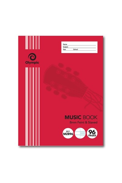 Olympic Music Book - 8mm Stave: 96 Pages (Single)