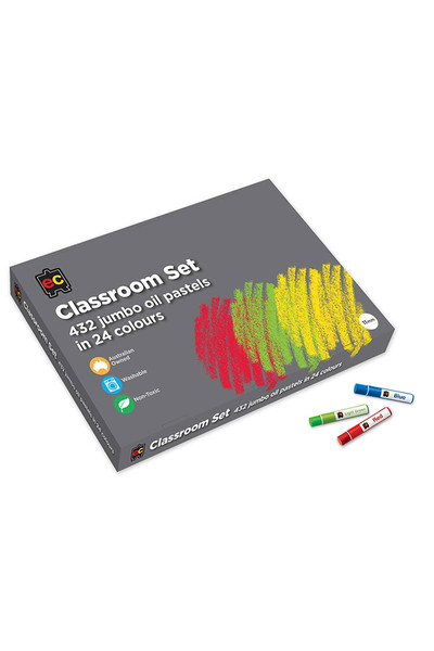 Jumbo Oil Pastels - Classroom Set
