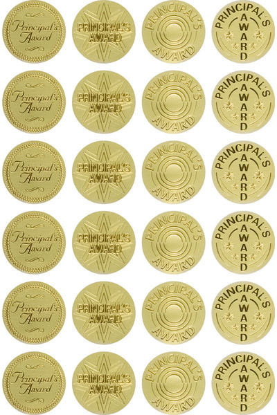 Principal's Award Gold Foil Stickers - Pack of 504