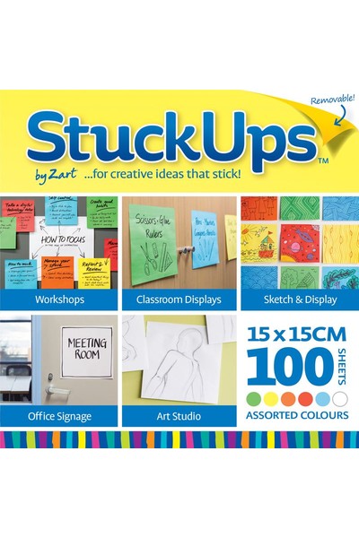 Stuck-Ups by Zart - 15 x 15cm: Assorted (Pack of 100)