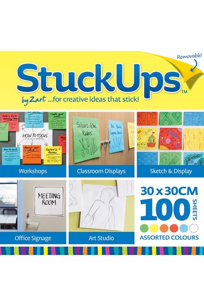 Stuck-Ups by Zart - 30 x 30cm: Assorted (Pack of 100)