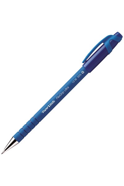 Papermate Pen Ballpoint - Flexgrip Ultra: Medium Blue (Box of 12)