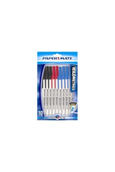 Papermate Pen - Ballpoint Kilometrico: Medium Variety (Pack of 10)