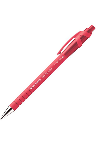 Papermate Pen - Flexgrip Ultra (Retractable): Medium Red (Box of 12)