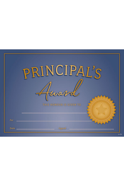 Principal's Honour - CARD Certificates (Pack of 20)