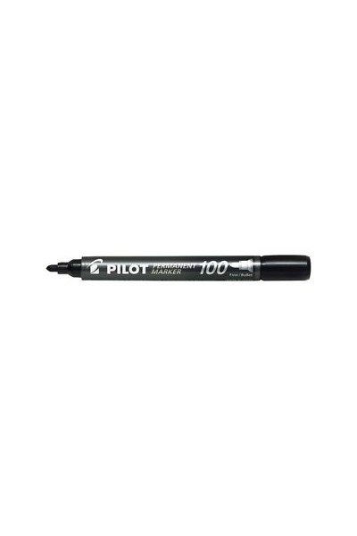 Pilot Markers - 1.0mm Permanent SCA-100 (Bullet Tip Fine): Black (Box of 12)