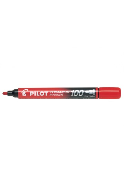 Pilot Markers - 1.0mm Permanent SCA-100 (Bullet Tip Fine): Red (Box of 12)