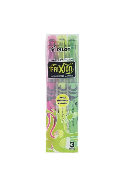 Pilot FriXion Erasable Highlighters - Assorted Colours (Pack of 3)