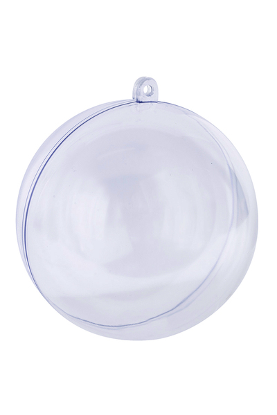 Plastic Bauble - Clear: Pack of 10