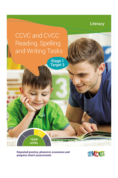 CCVC and CVCC Reading, Spelling and Writing Tasks - Stage 1: Target 3