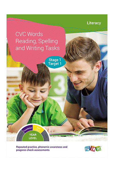 CVC Words Reading, Spelling and Writing Tasks