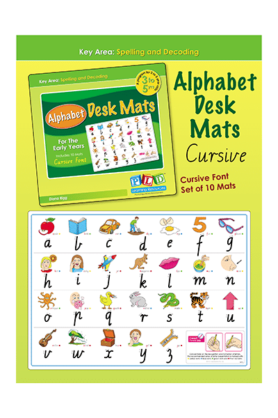 Alphabet Desk Mats for The Early Years - Foundation Font (Pack of 10)
