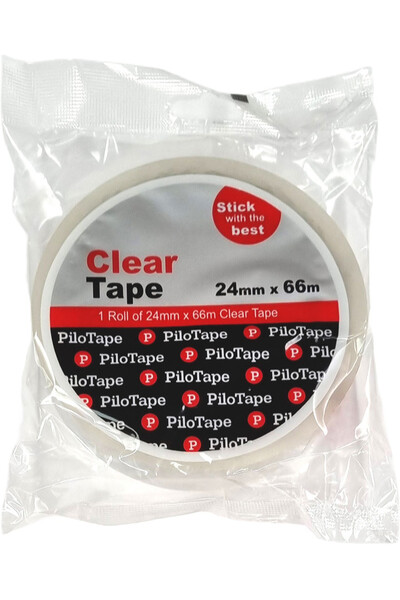 PiloTape Clear Tape - 24mmx66m: Single