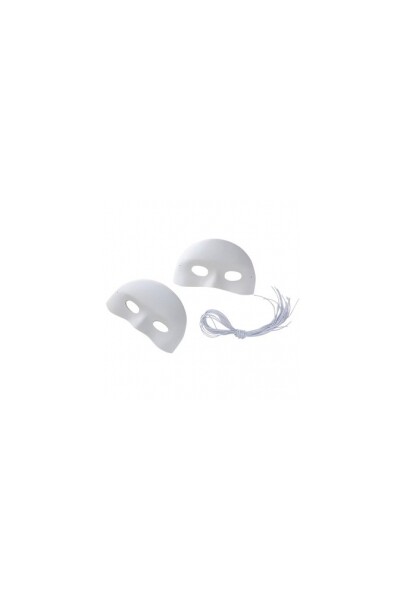 Mask Half Flocked - White (Pack of 12)