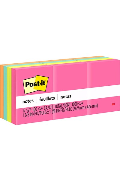 Post-It Notes - Cape Town Collection: 34.9mm x 47.6mm (Pack of 12)