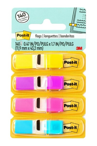 Post-It Flags 683 - (4AB) Bright Colours (Pack of 4)