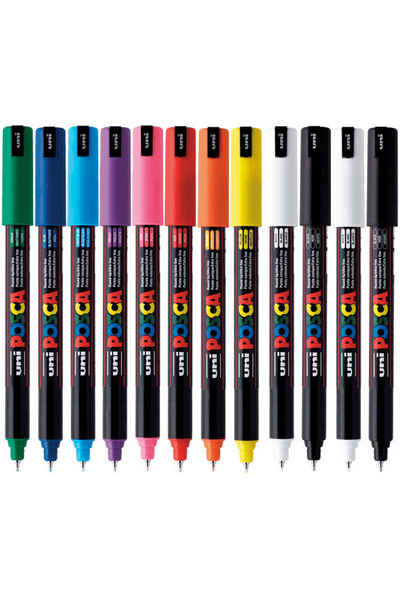 POSCA Paint Marker PC-1MR Ultra Fine Tip 0.7mm - Assorted (Box of 12)