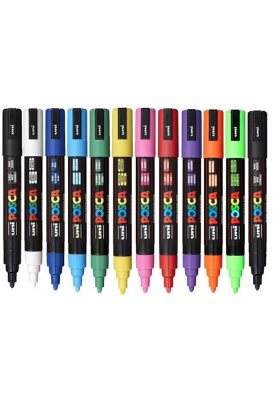 POSCA Paint Marker PC-5M Medium Bullet Tip 1.8-2.5mm - Assorted (Box of 12)