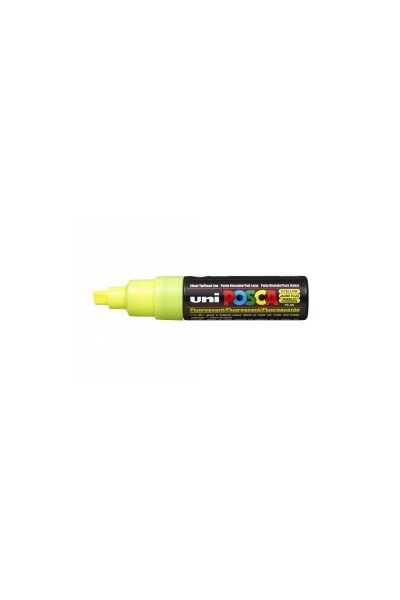 POSCA Paint Marker PC-8KF Broad Chisel Tip - Fluoro Yellow