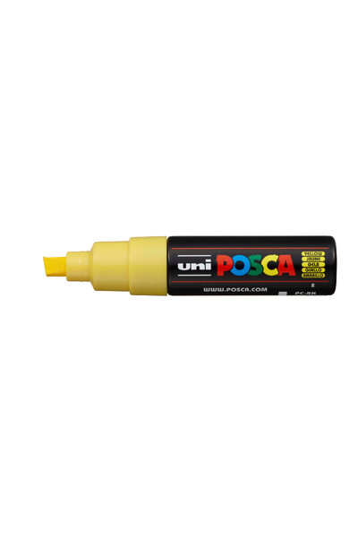 POSCA Paint Marker PC-8K Broad Chisel Tip 8mm - Yellow
