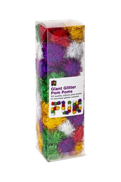 Pom Poms - Pack of 50: Glitter (50mm)