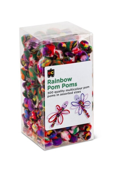 Pom Poms - Pack of 300: Rainbow