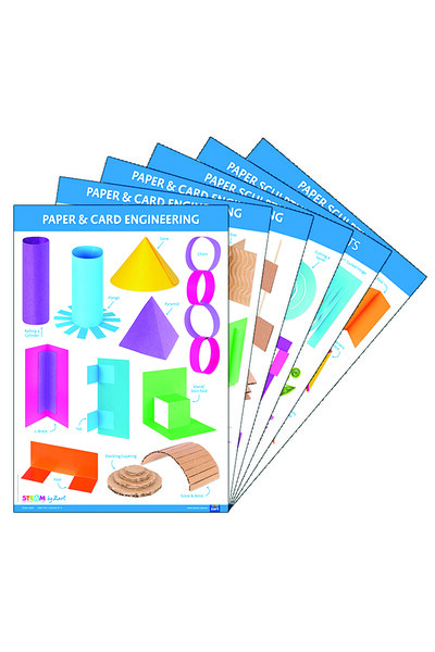 Paper & Cardboard: Skills & Construction Charts A2 - Pack of 6