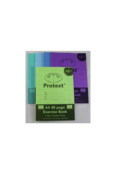 Protext Exercise Book A4 48PG: 24mm Dotted Thirds (Fish)