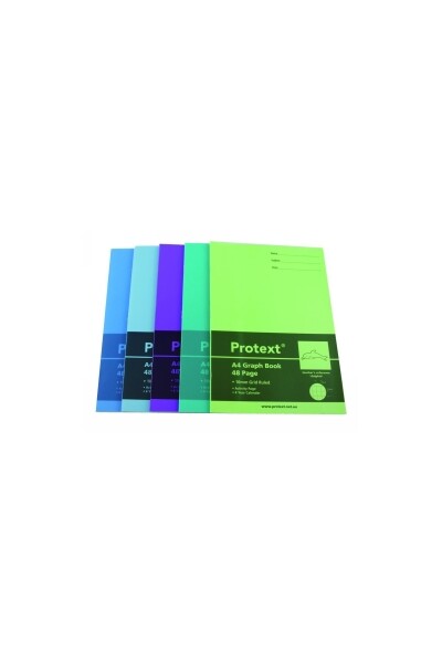 Protext Graph Book - Polypropylene (PP) Cover A4 10mm (48pg): Dolphin