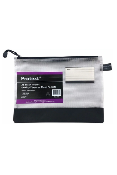 Protext A5 Mesh Pouch With Assorted Zipper & Name Card Holder