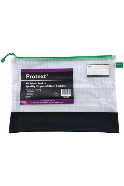 Protext B4 Mesh Pouch With Assorted Zipper & Name Card Holder