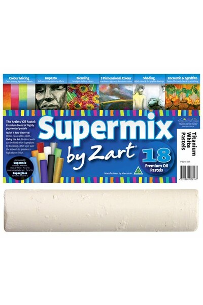 Zart - Supermix Oil Pastel: Titanium White (Pack of 18)