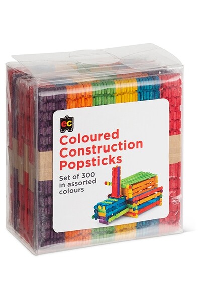 Construction Popsticks - Coloured (Pack of 300)
