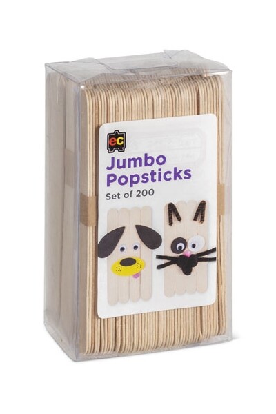 Jumbo Popsticks - Natural (Pack of 200)