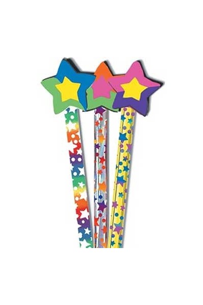 Stars Pencil Toppers - Tub of 36