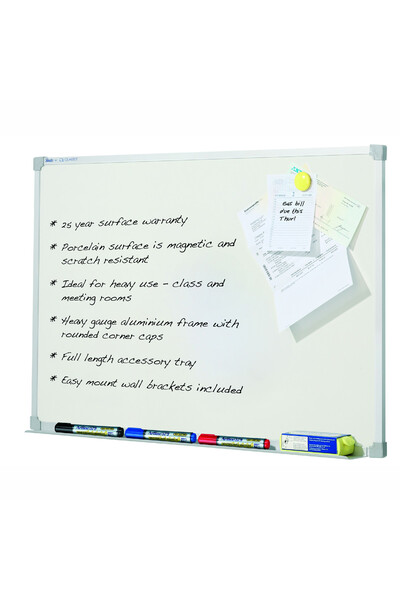 Quartet - Penrite Aluminium Frame Whiteboard: Porcelain (3600 x 1200mm)
