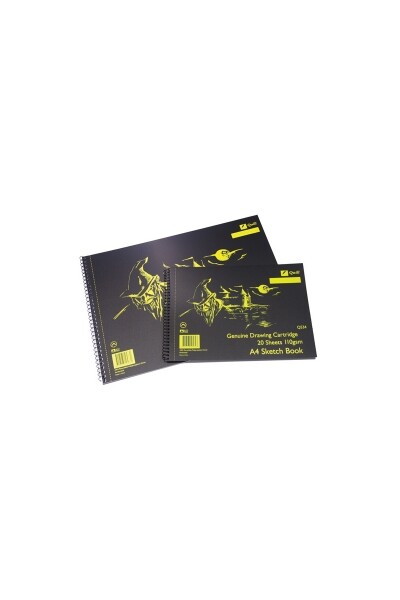 Quill Sketch Book - Q534: A4 Spiral (Side-Opening) 20 Leaf (Pack of 10)