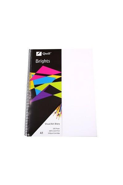 Quill Visual Art Diary - A3 Brights: Frosted (60 Leaf)