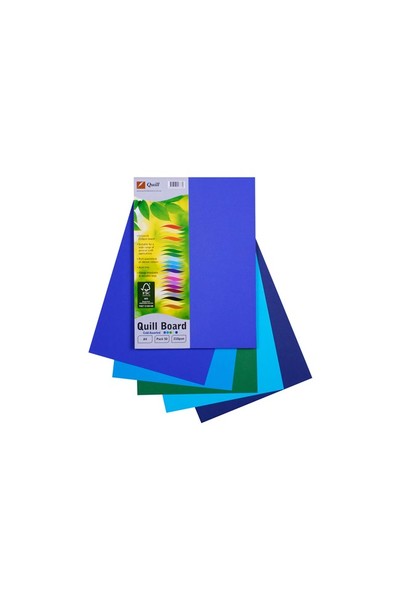 Quill Cardboard (A4) - 210gsm: Cold Assorted (Pack of 50)