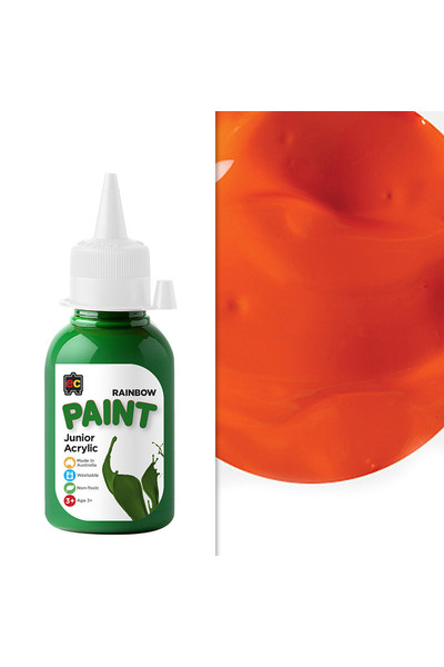 Rainbow Paint Junior Acrylic Paint 125mL - Orange