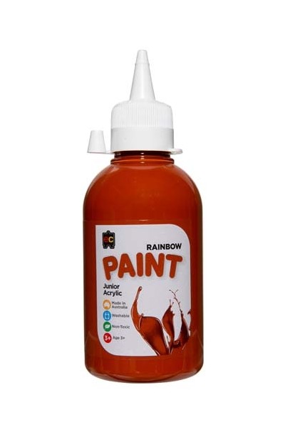 Rainbow Paint Junior Acrylic Paint 250mL - Burnt Sienna