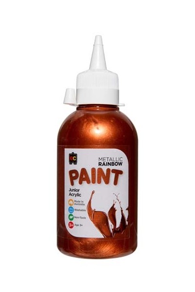 Metallic Rainbow Paint Junior Acrylic Paint 250mL - Copper
