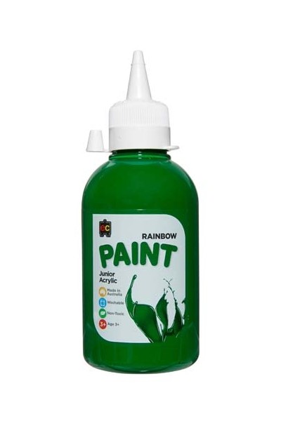 Rainbow Paint Junior Acrylic Paint 250mL - Brilliant Green