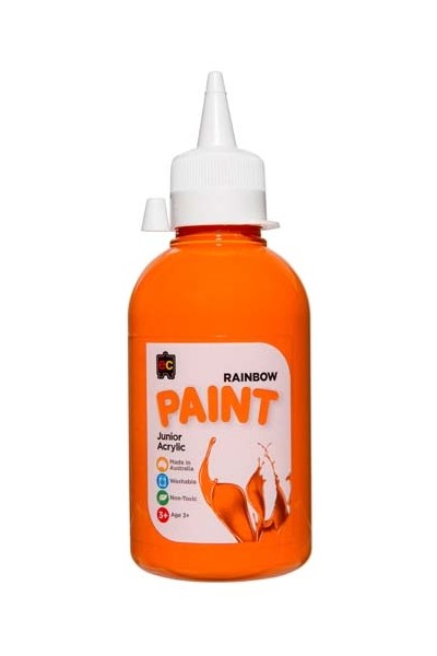 Rainbow Paint Junior Acrylic Paint 250mL - Orange