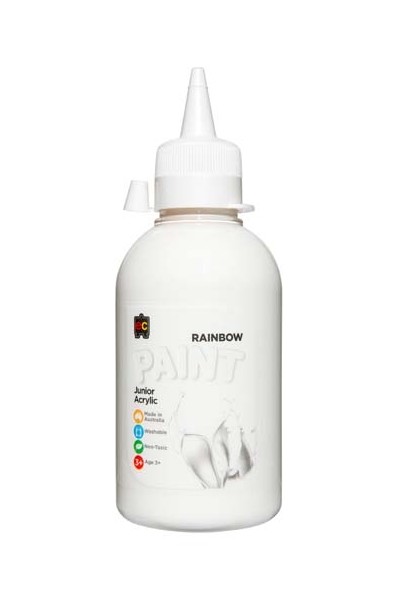 Rainbow Paint Junior Acrylic Paint 250mL - White
