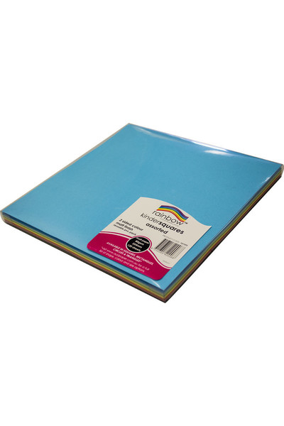 Rainbow Craft Paper (Squares) - Matt Double-Sided 254mm (Pack of 120)